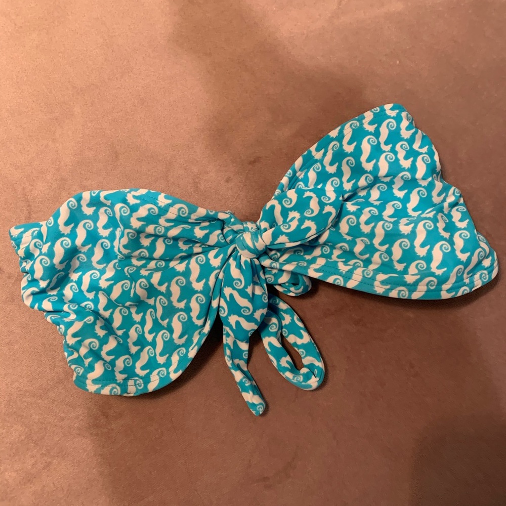 SEAHORSE STRAPLESS SWIMSUIT GAP BLUE